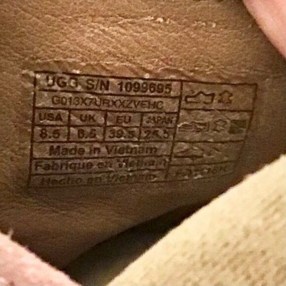 UGG 8.5 Jaycee Suede Rose Pink Bow Women’s Espadrille Wedge Sandals Shoes - Picture 8 of 12